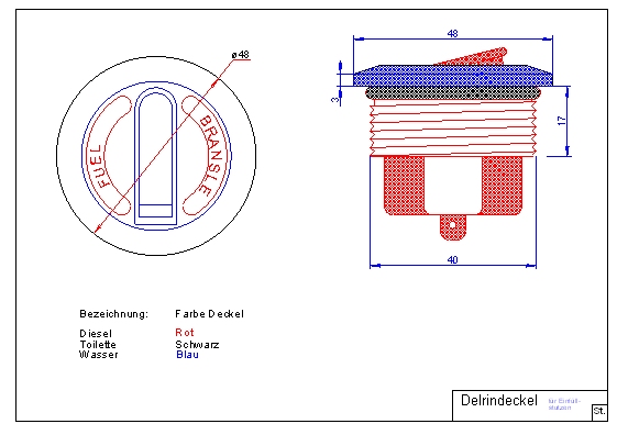 Delrin Deckel fr
              Einfllstutzen