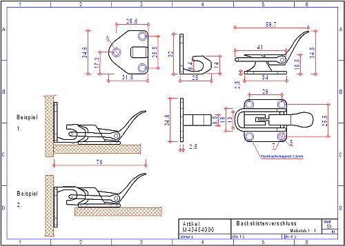 Backskistenverschluss
              Konstruktionszeichnung